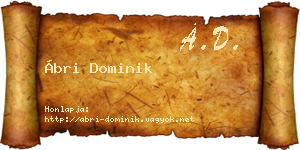 Ábri Dominik névjegykártya