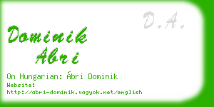 dominik abri business card