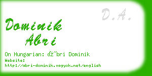 dominik abri business card